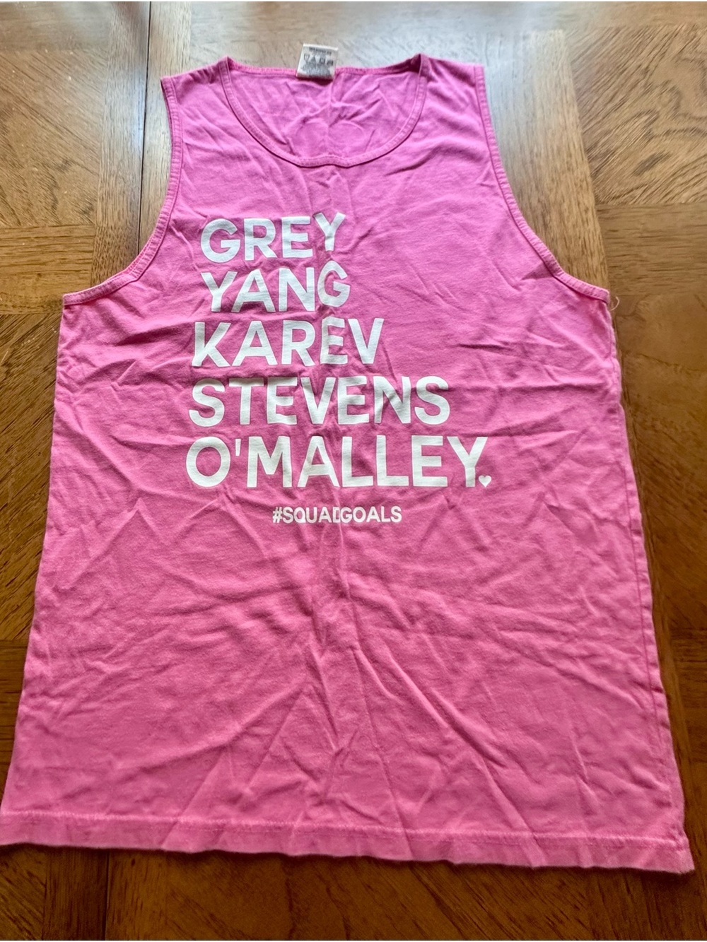 Jadelynn Brooke Pink Graphic Tank with White Text